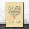 The Cranberries In The End Vintage Heart Song Lyric Music Art Print