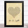 Thomas Rhett Be A Light Vintage Heart Song Lyric Music Art Print