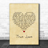 Elton John & Kiki Dee True Love Vintage Heart Song Lyric Music Art Print