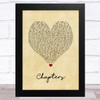 Brett Young Chapters Vintage Heart Song Lyric Music Art Print