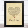 Diana Vickers Me & You Vintage Heart Song Lyric Music Art Print Diana Vickers Me & You Vintage Heart Song Lyric Music Art Print