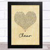 NEEDTOBREATHE Clear Vintage Heart Song Lyric Music Art Print