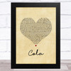 CamelPhat & Elderbrook Cola Vintage Heart Song Lyric Music Art Print