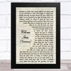 Metallica Welcome Home (Sanitarium) Vintage Script Song Lyric Music Art Print