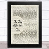 ABBA The Day Before You Came Vintage Script Song Lyric Music Art Print