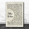 Lenny Kravitz Stillness Of Heart Vintage Script Song Lyric Music Art Print