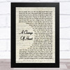 The 1975 A Change Of Heart Vintage Script Song Lyric Music Art Print