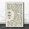 Love Alone Again Or Vintage Script Song Lyric Music Art Print