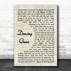 ABBA Dancing Queen Vintage Script Song Lyric Music Art Print