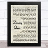 ABBA Dancing Queen Vintage Script Song Lyric Music Art Print