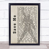 Queen Save Me Freddie Mercury Shadow Song Lyric Music Wall Art Print