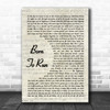 Bruce Springsteen Born To Run Vintage Script Song Lyric Music Art Print