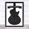 The Stone Roses Sally Cinnamon Black & White Guitar Song Lyric Music Wall Art Print