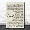 Major Lazer Powerful Vintage Script Song Lyric Music Art Print