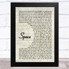 Biffy Clyro Space Vintage Script Song Lyric Music Art Print