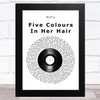 McFly Five Colours In Her Hair Vinyl Record Song Lyric Music Art Print