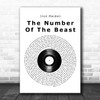 Iron Maiden The Number Of The Beast Vinyl Record Song Lyric Music Art Print