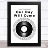 Amy Winehouse Our Day Will Come Vinyl Record Song Lyric Music Art Print