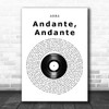 ABBA Andante, Andante Vinyl Record Song Lyric Music Art Print
