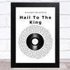 Avenged Sevenfold Hail To The King Vinyl Record Song Lyric Music Art Print