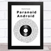 Radiohead Paranoid Android Vinyl Record Song Lyric Music Art Print