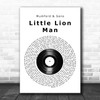 Mumford & Sons Little Lion Man Vinyl Record Song Lyric Music Art Print