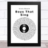 Viola Beach Boys That Sing Vinyl Record Song Lyric Music Art Print