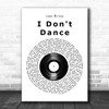 Lee Brice I Don't Dance Vinyl Record Song Lyric Music Art Print