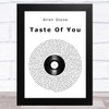 Allen Stone Taste Of You Vinyl Record Song Lyric Music Art Print