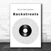 Bruce Springsteen Backstreets Vinyl Record Song Lyric Music Art Print