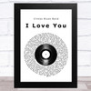 Climax Blues Band I Love You Vinyl Record Song Lyric Music Art Print