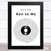 Shola Ama Run to Me Vinyl Record Song Lyric Music Art Print