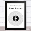 Simon & Garfunkel The Boxer Vinyl Record Song Lyric Music Art Print