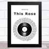 Westlife This Rose Vinyl Record Song Lyric Music Art Print