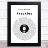 Mima Merrow Freckles Vinyl Record Song Lyric Music Art Print