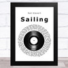 Rod Stewart Sailing Vinyl Record Song Lyric Music Art Print