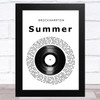 Brockhampton Summer Vinyl Record Song Lyric Music Art Print