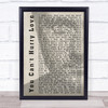 Phil Collins You Can't Hurry Love Shadow Song Lyric Music Wall Art Print