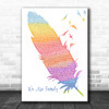 Sister Sledge We Are Family Watercolour Feather & Birds Song Lyric Music Art Print