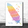 The Who I'm Free Watercolour Feather & Birds Song Lyric Music Art Print