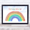 Avril Lavigne Innocence Watercolour Rainbow & Clouds Song Lyric Music Art Print