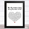 Nat King Cole The Christmas Song (Merry Christmas To You) White Heart Song Lyric Music Art Print