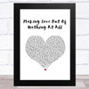 Air Supply Making Love Out Of Nothing At All White Heart Song Lyric Music Art Print