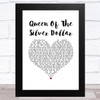 Dr. Hook Queen Of The Silver Dollar White Heart Song Lyric Music Art Print