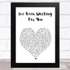 Mamma Mia 2 I've Been Waiting For You White Heart Song Lyric Music Art Print