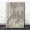 Bob Dylan All Along The Watchtower Shadow Song Lyric Music Wall Art Print