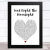 LeAnn Rimes Cant Fight The Moonlight White Heart Song Lyric Music Art Print