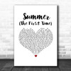 Bobby Goldsboro Summer (The First Time) White Heart Song Lyric Music Art Print