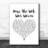 Elvis Presley How The Web Was Woven White Heart Song Lyric Music Art Print