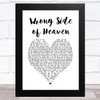 Five Finger Death Punch Wrong Side of Heaven White Heart Song Lyric Music Art Print